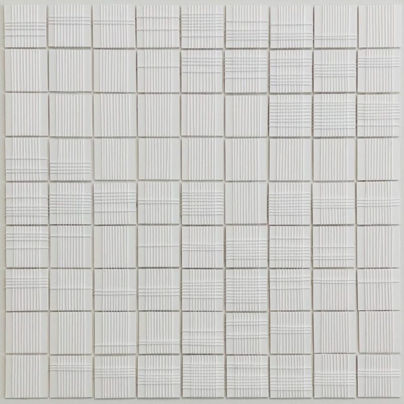 Verschuiving in wit XVIII_40x40cm